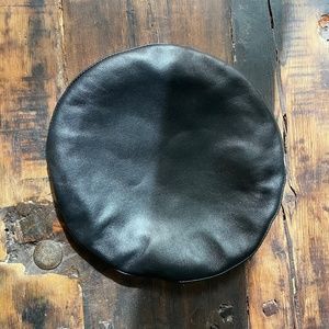 Black Leather Beret